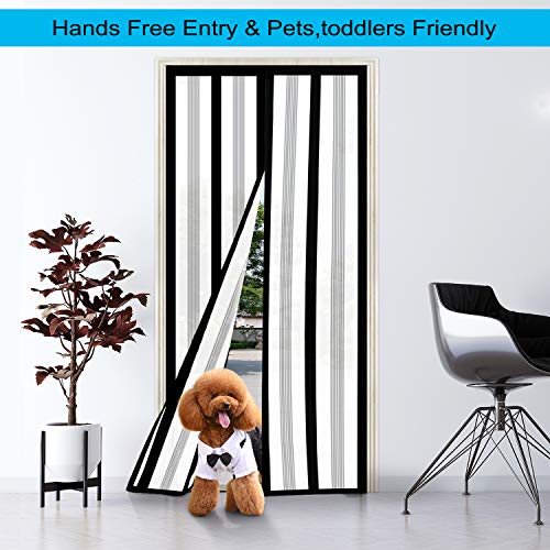 Insulated Magnetic Thermal Door Curtain, Black, Fits Doors up to 36" x 82" N516260