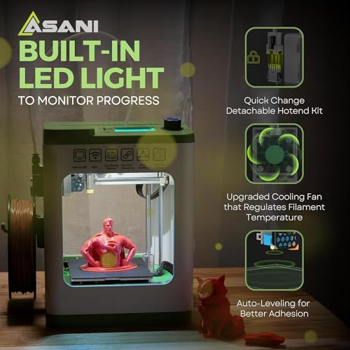 Mini 3D Printer with Auto Leveling, 10M PLA Filament, and SD Card O76467
