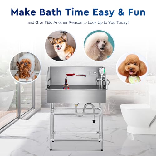 50” Dog Bathing Station with 304 Stainless Steel Tank V1645