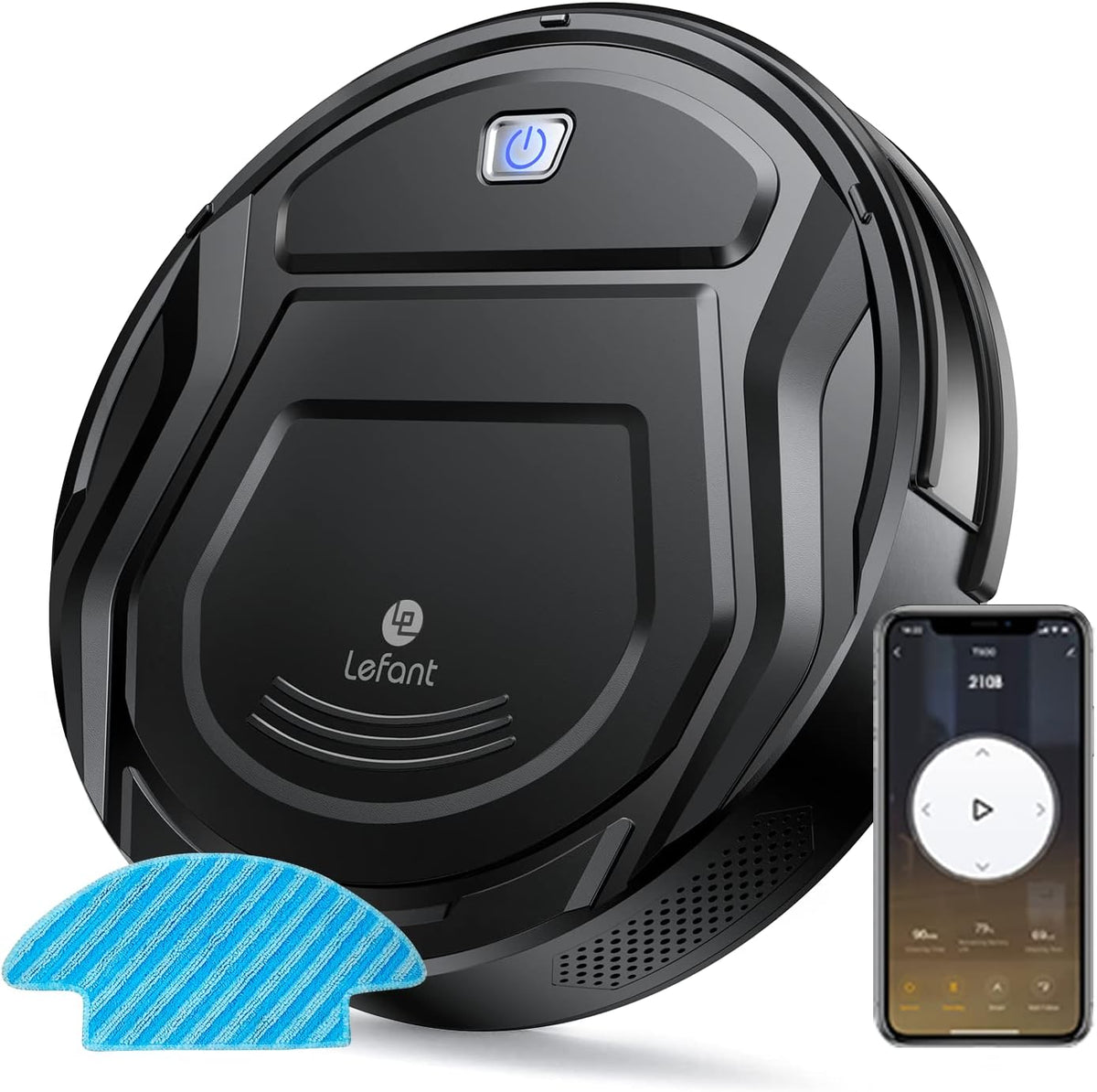 Robot Vacuum and Mop Tangle-free Suction Ultra-Thin Robotic Vacuum Cleaner B68383