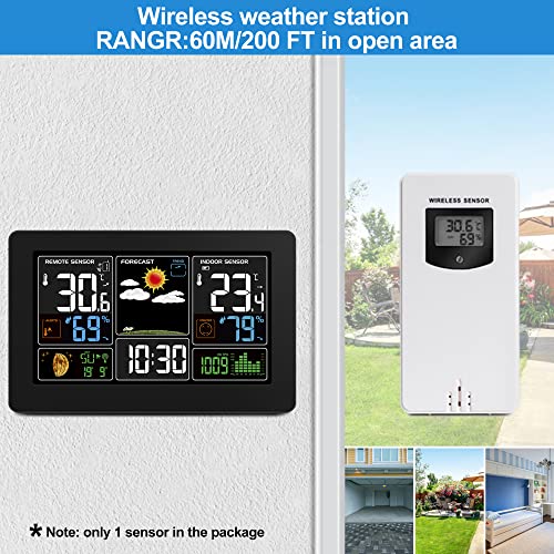 Wireless Indoor Outdoor Thermometer with Alarm H668