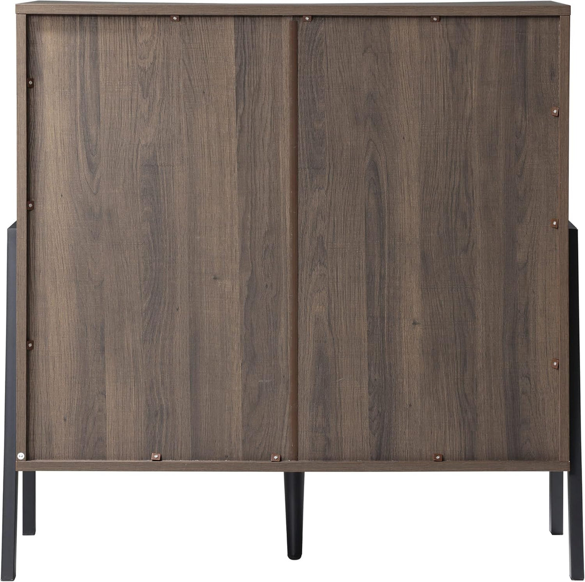 Mid Century Storage Cabinet with Door, 35 Inch, Dark Brown T620