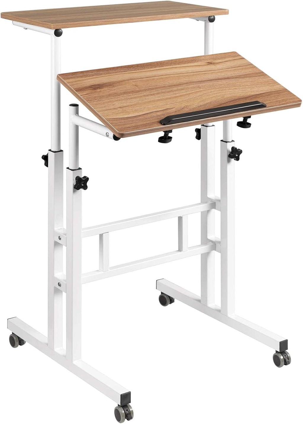 Black Adjustable Mobile Standing Desk J586075
