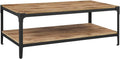 Barnwood Angle Iron and Wood Coffee Table 46 Inch I946876