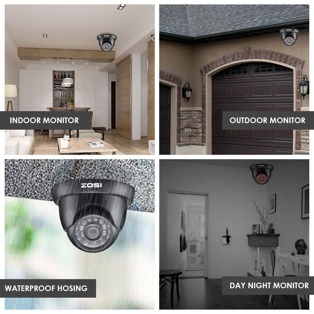 4 Pack 1/3 1000TVL 960H Security Surveillance CCTV Camera Kit K875037