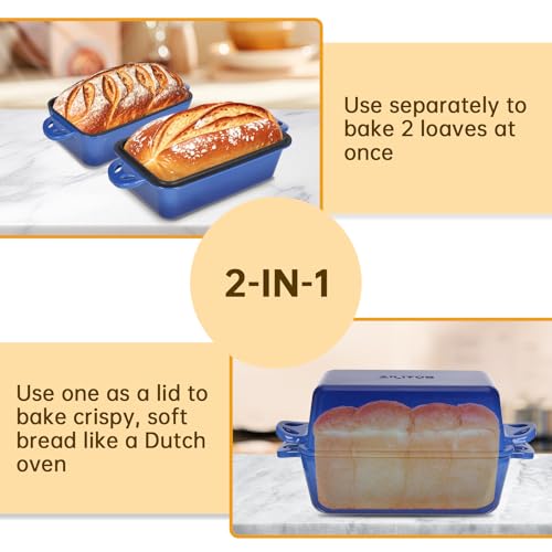 Enameled Cast Iron Loaf Pan with Lid S22606