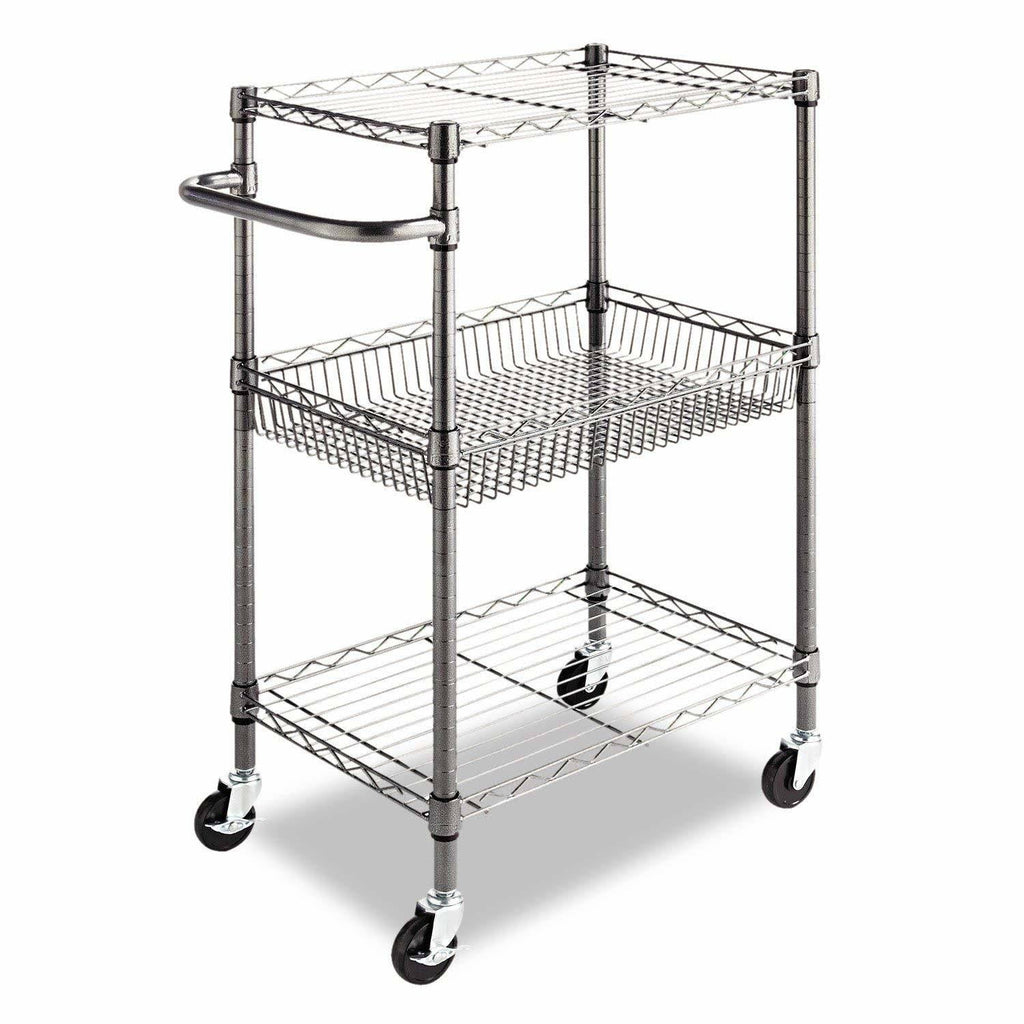 3-Tier Wire Rolling Cart J896