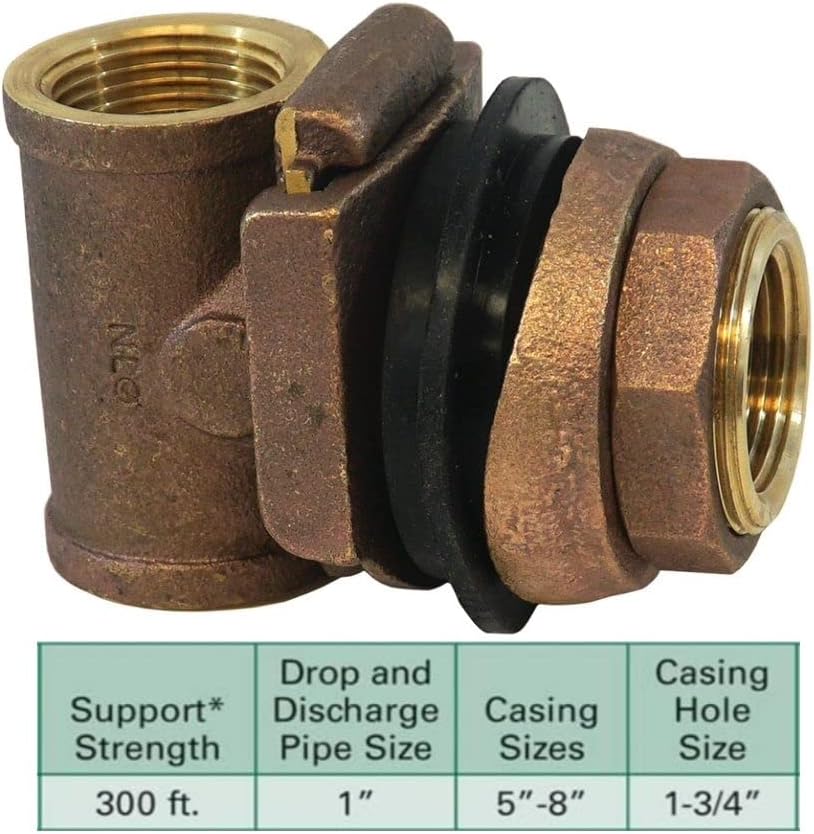 Pack of 2 No Lead Brass Pitless Adapter for Submersible Well Pump X144
