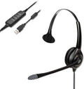 Corded Monaural USB Headset with Noise Cancelling Microphone X637831