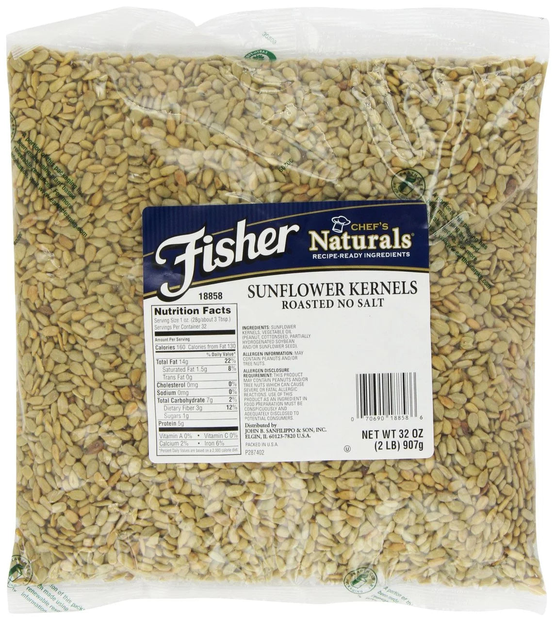 Sunflower Kernels 3 Packs 2-Pound G941
