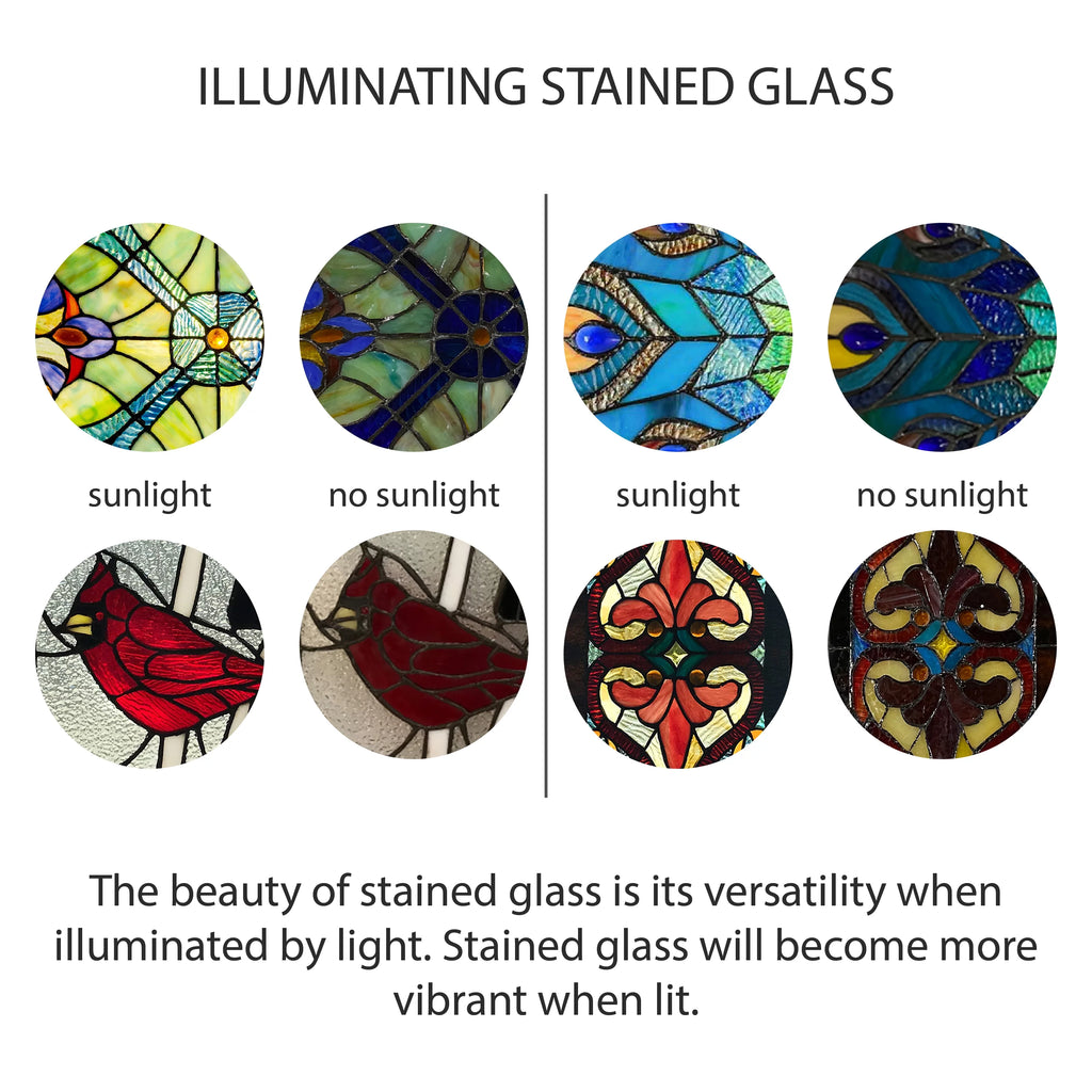 36 in. Stained Glass Window Panel X3216