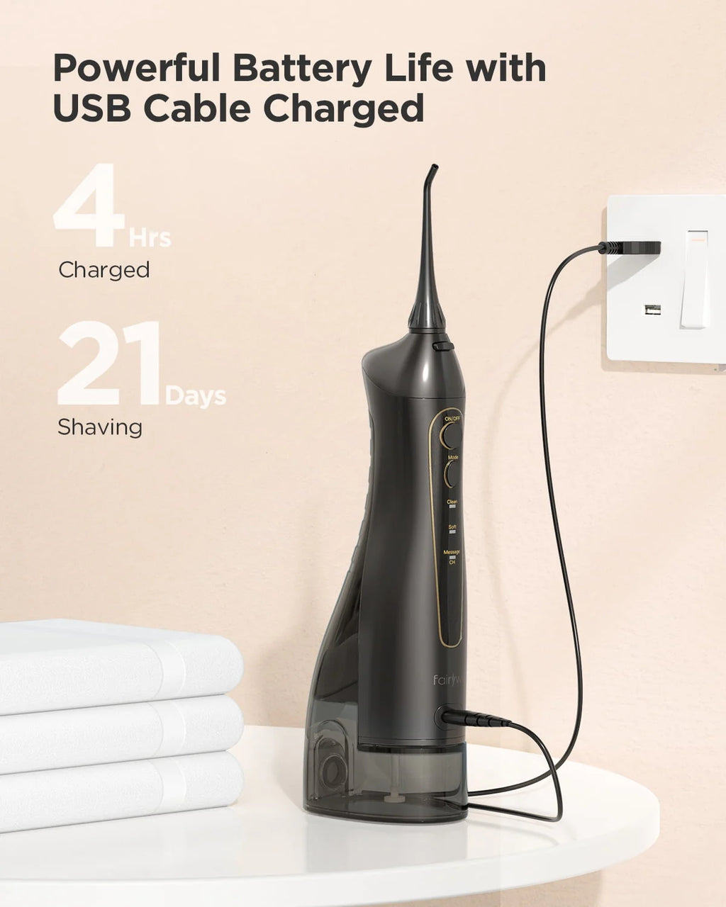 Black Water Flosser and Toothbrush Combo V592
