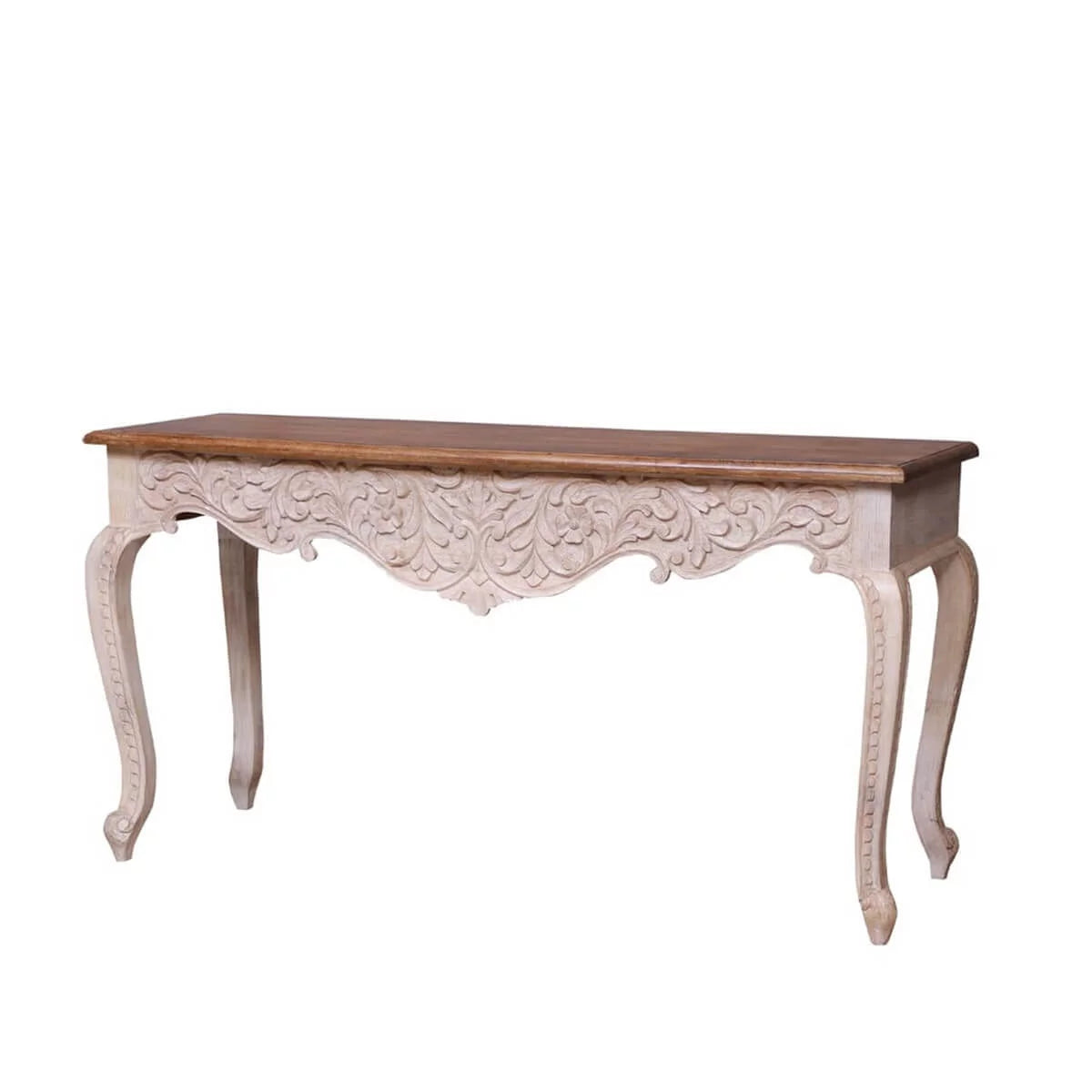 Reclaimed Wood Hand Carved Hall Table A385