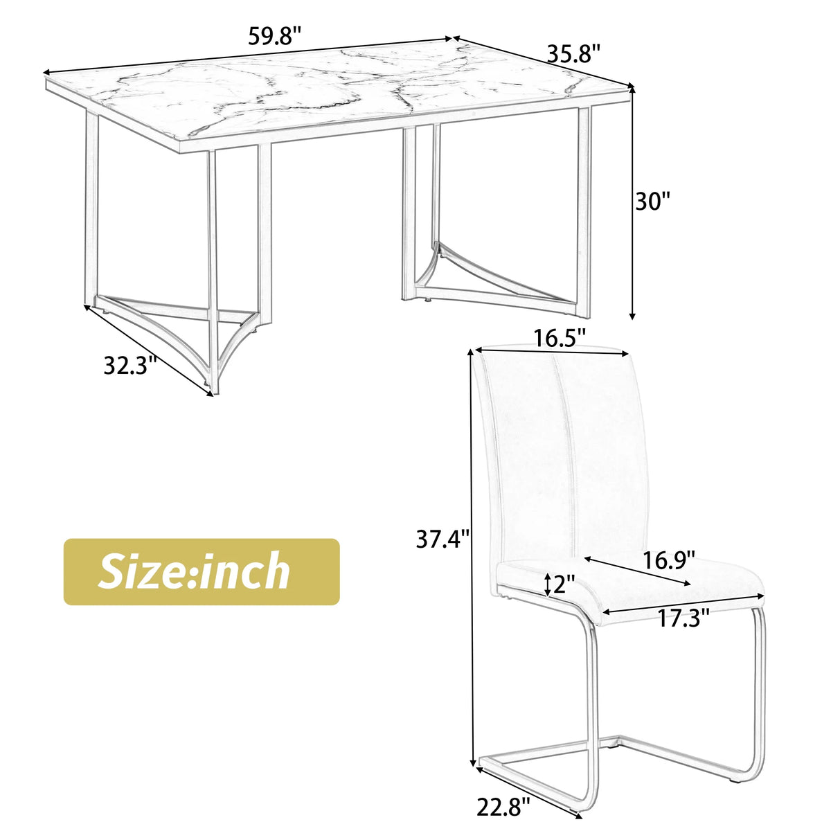 7-Piece Modern Dining Table Set N60567