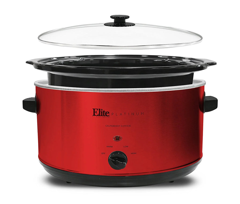 Red Stainless Steel 8.5 qt Slow Cooker V2494