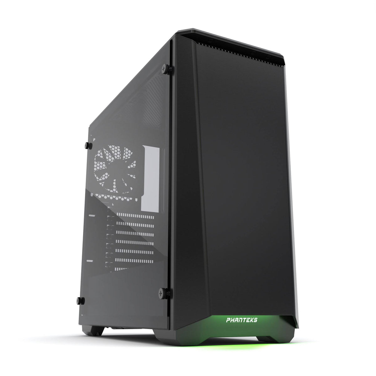 Satin Black Tempered Glass Computer Case B417