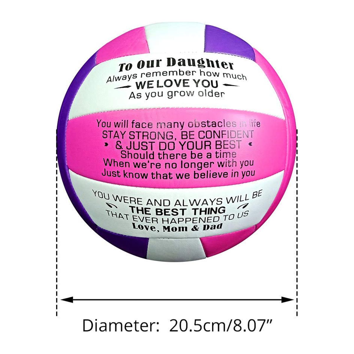 Pink 8 Inch Soft Touch Beach Volleyball O272552