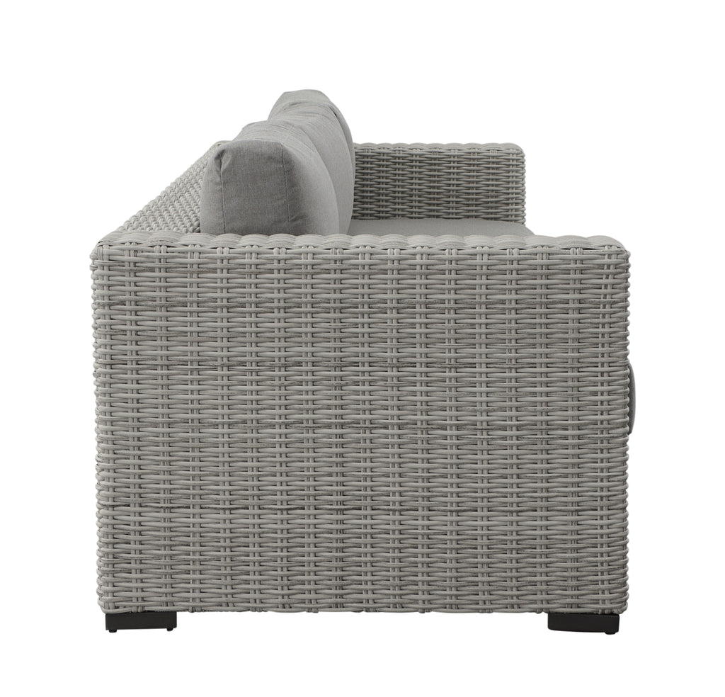 HDPE Resin Wicker Outdoor Sofa with Solution-Dyed Acrylic Covers S235687
