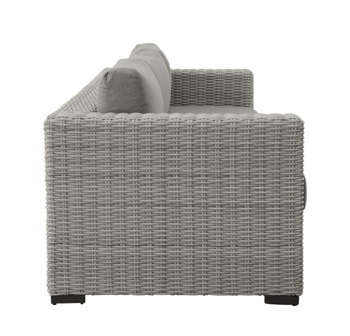 HDPE Resin Wicker Outdoor Sofa with Solution-Dyed Acrylic Covers S235687