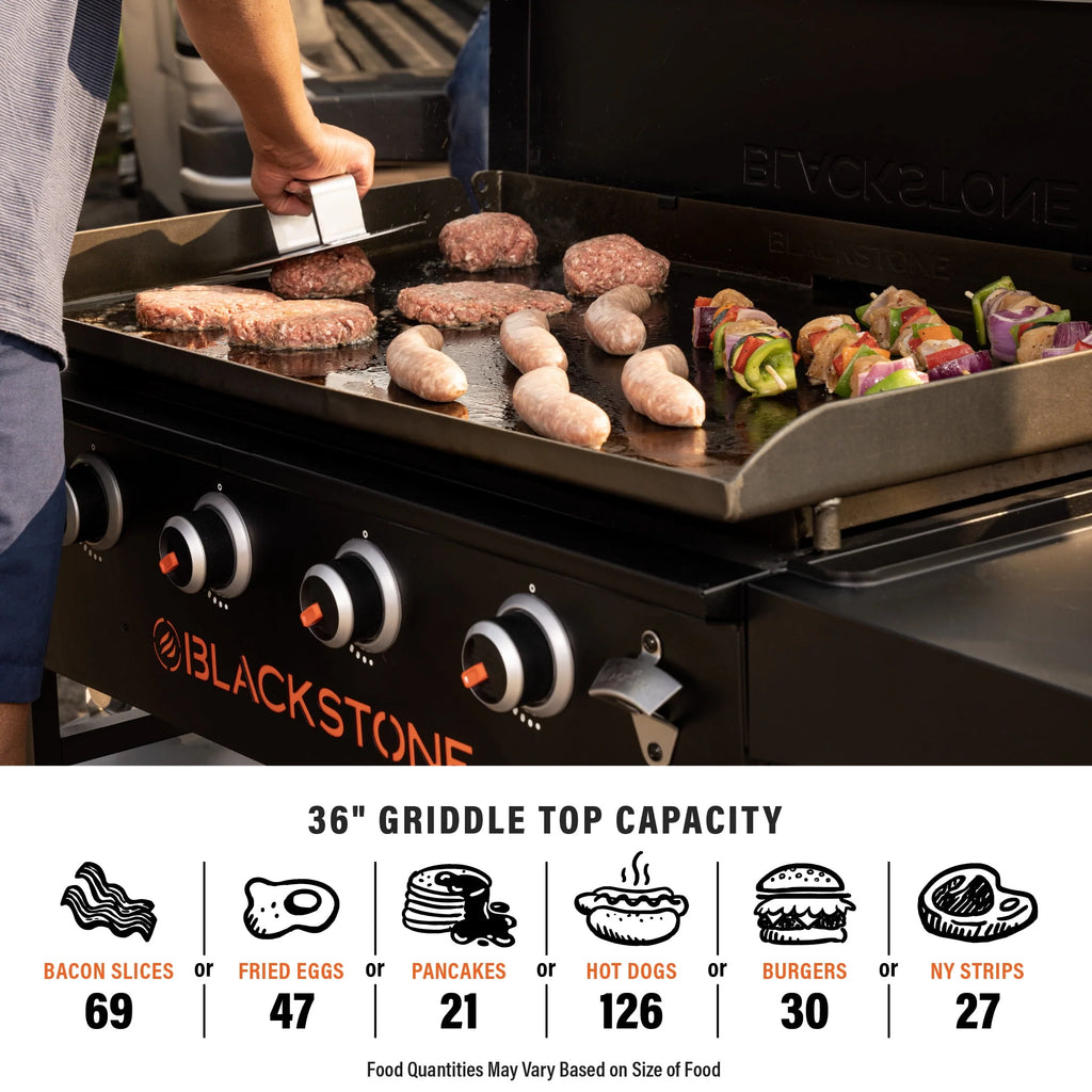 4-Burner Propane Griddle Cooking Station with Hard Cover A299411