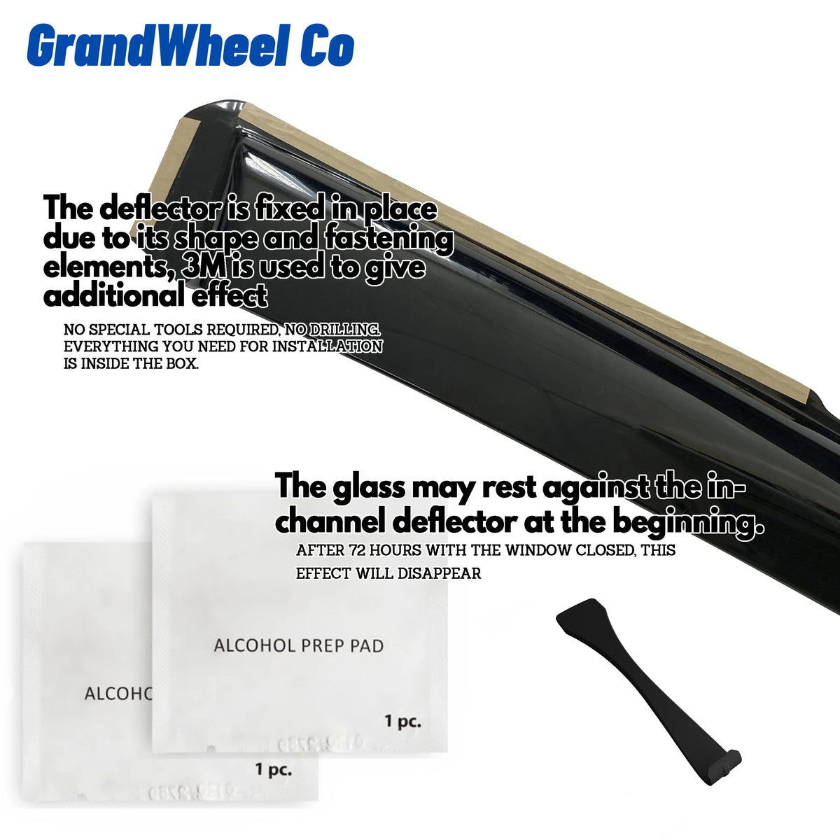 Smoke Tinted In-channel Side Window Vent Visor Deflectors Rain Guards 2pcs E20921