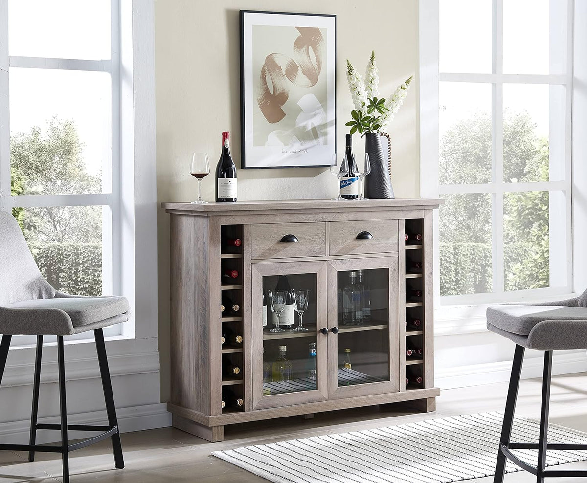 Charcoal Bar Cabinet Server Sideboard O805668