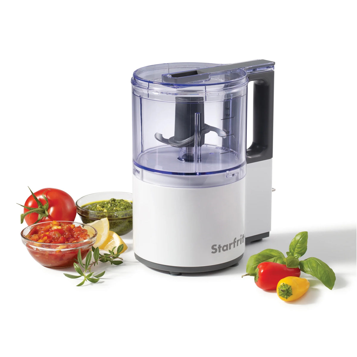 4-Cup 3-Speed Oscillating Food Processor, White V154