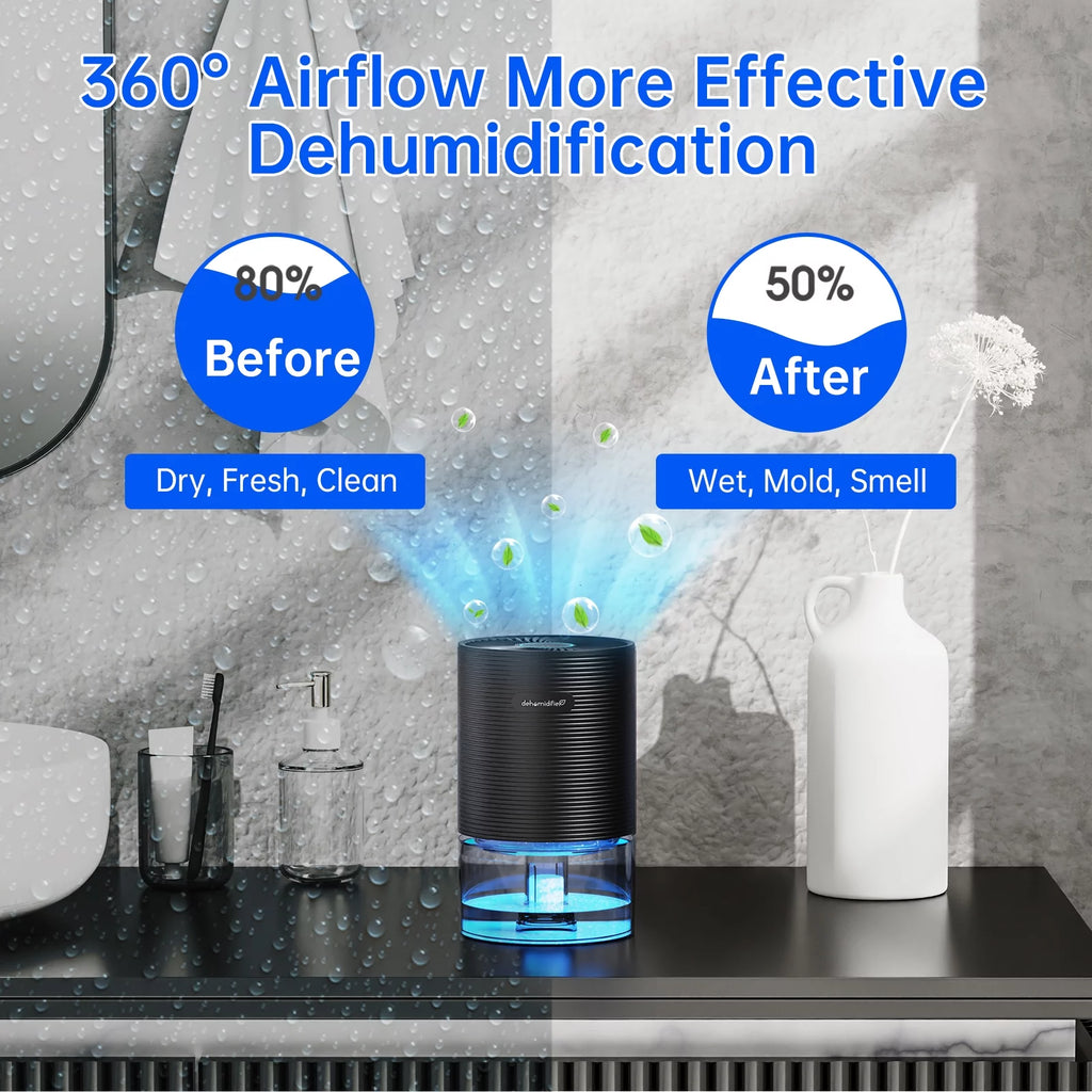 Small Dehumidifier 27oz with Auto-off Black O35752
