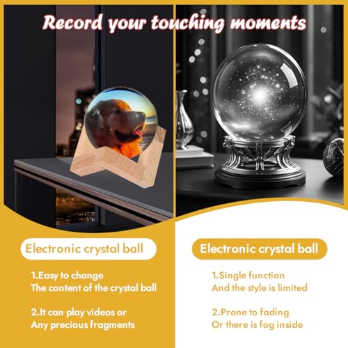 Pink USB Rechargeable LED Glass Memory Sphere R253