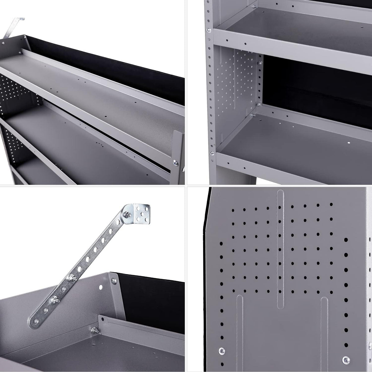 Steel Van Shelving Storage System, Set of 2, 52" W x 46" H x 13" D A98456