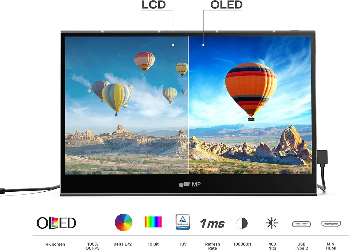 15.6" OLED Touchscreen Monitor FHD 1080P with Dual Speaker and Battery R481