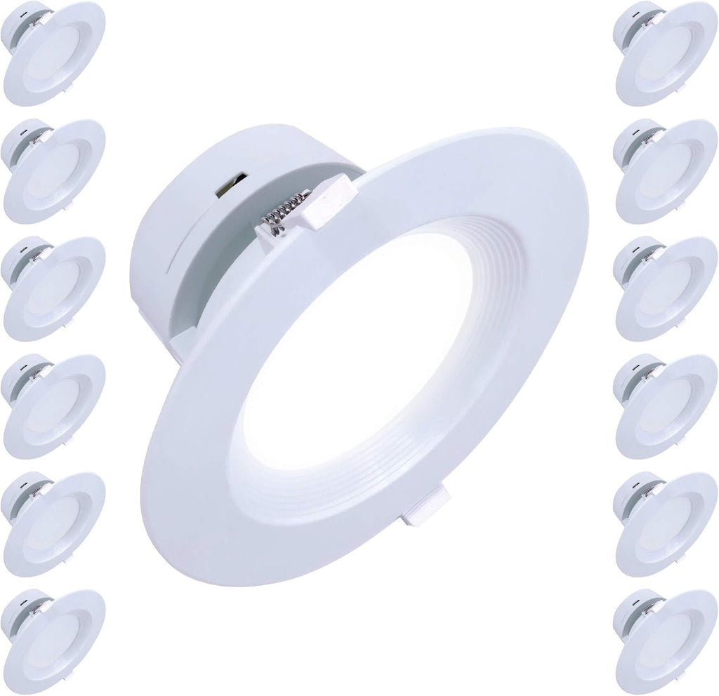 12 Pack 6 Inch Canless LED Downlight with Junction Box, 9W, 700 Lumens, Soft White 2700K Y270221