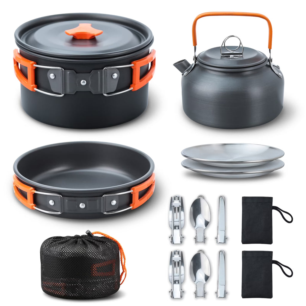 16pcs Camping Cookware Set with Pot and Pan L37503