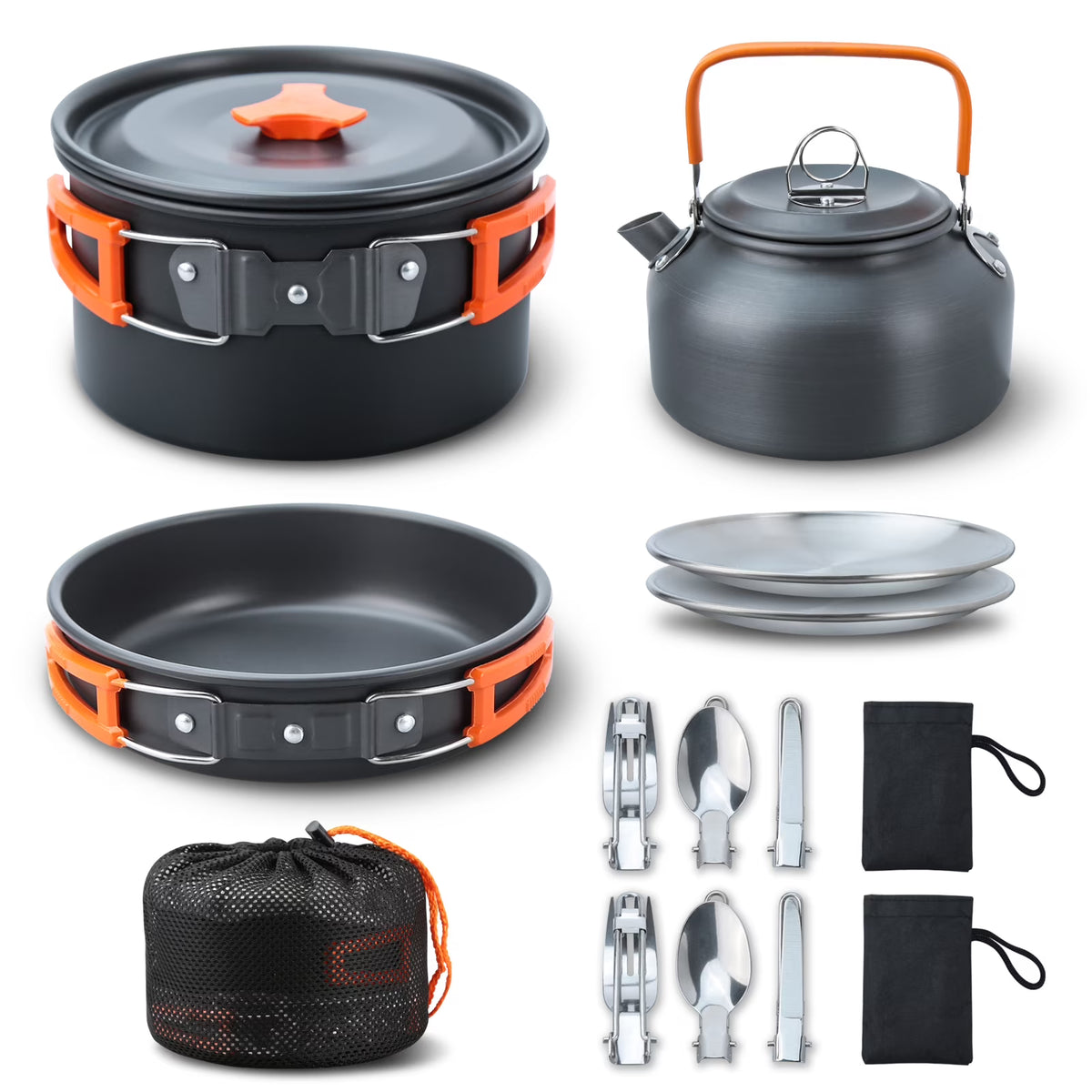 16pcs Camping Cookware Set with Pot and Pan L37503