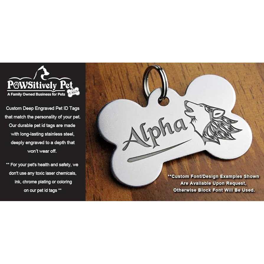 Stainless Steel Custom Deep Engraved Pet ID Tags D884