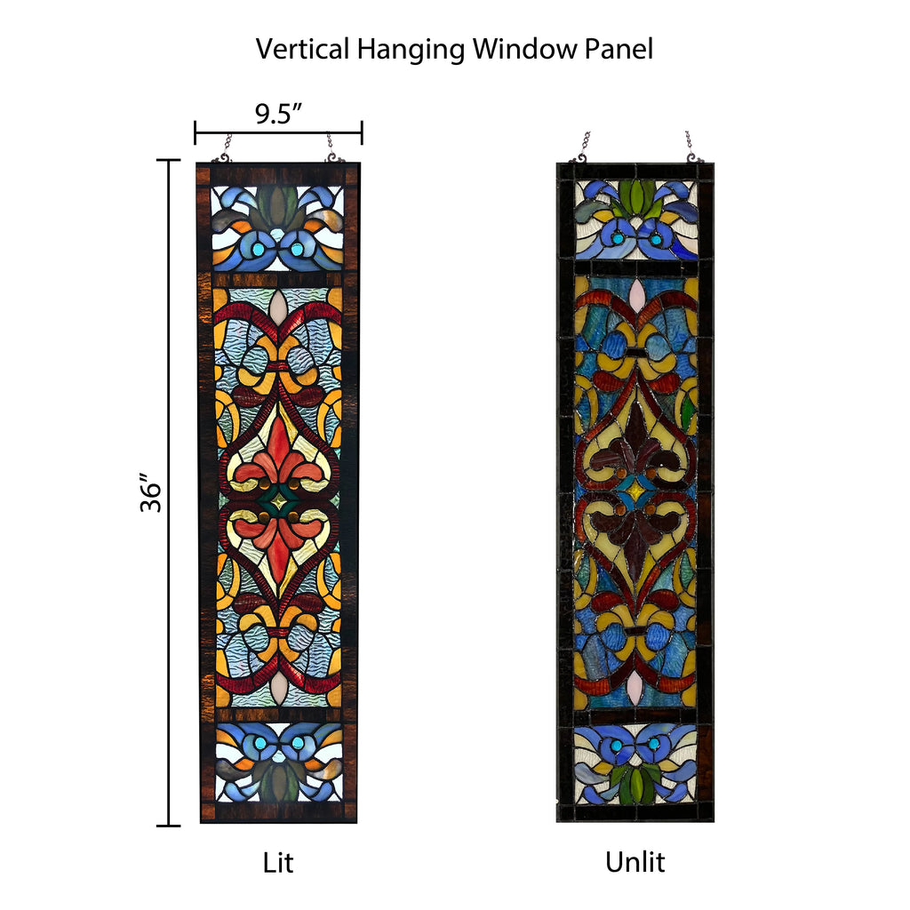 36 in. Stained Glass Window Panel X3216