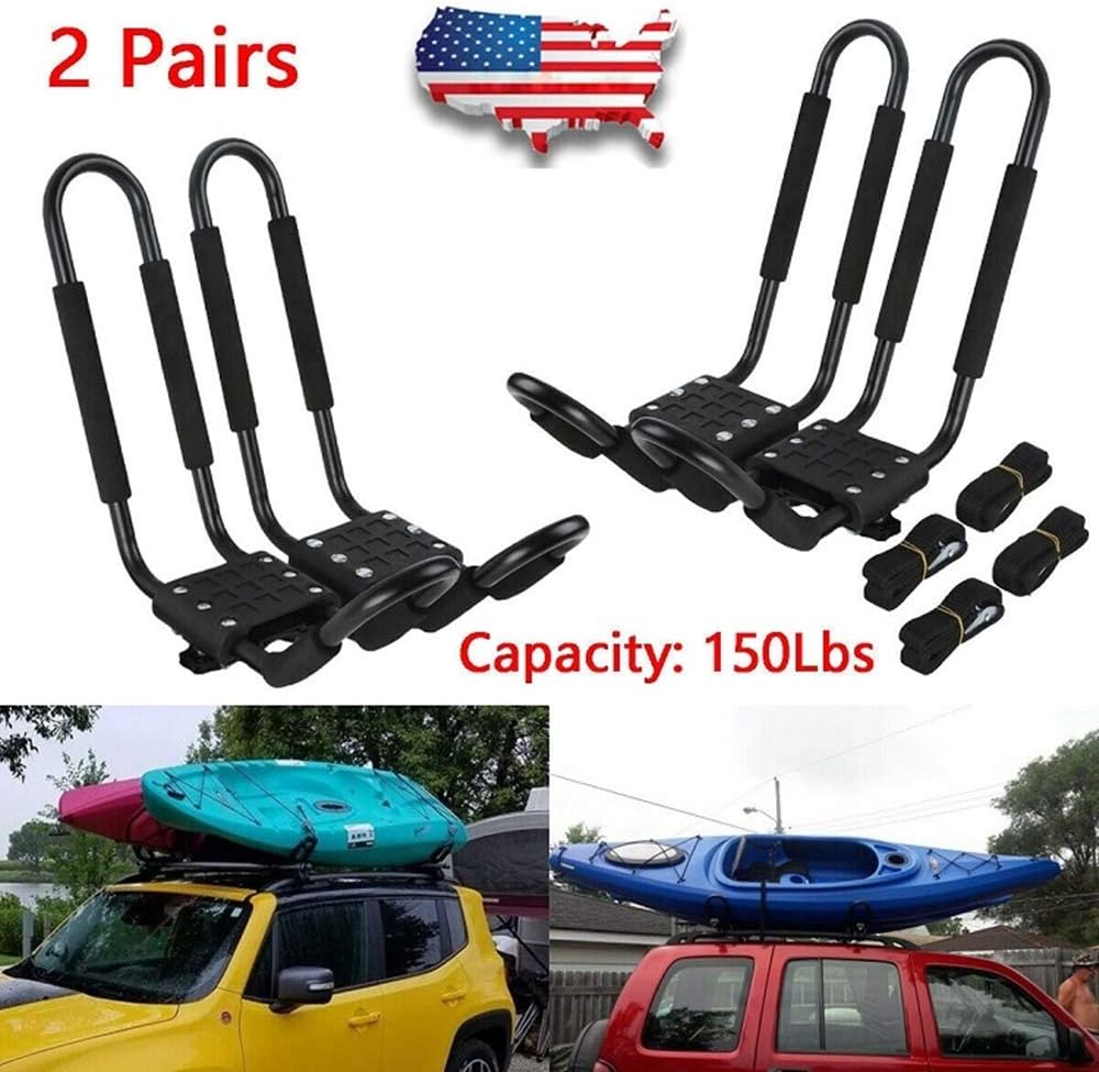 2 Pairs Kayak Roof Rack with J Hooks E22810