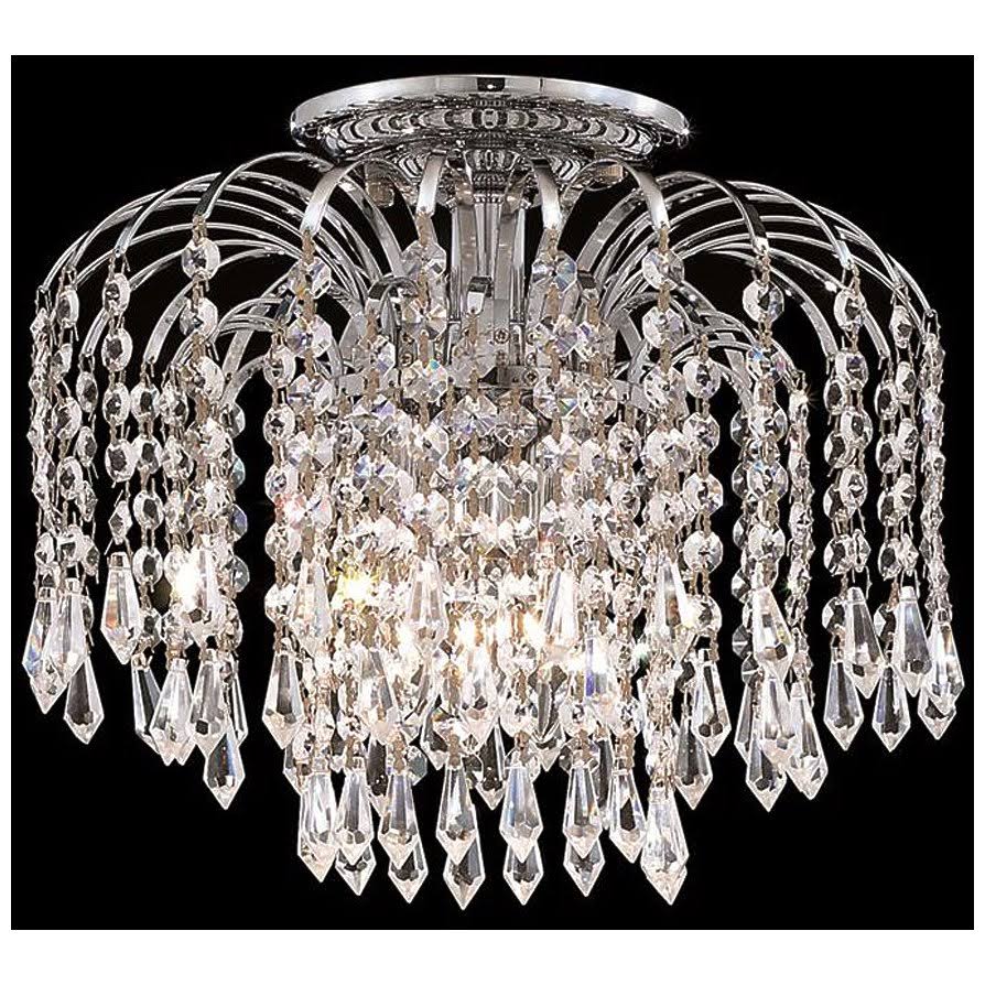 4 Light Chrome Flush Mount Crystal M41338