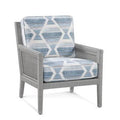 28x22 Wide Armchair Gray and White Performance Stripe J610659