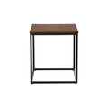 Black Metal End Table with Haze Wood Finish Top P723539