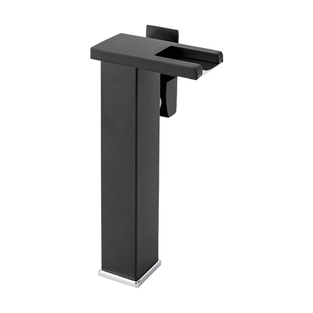 Waterfall Single-Handle Vessel Sink Faucet with LED Light T18613