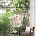 Woven Cotton Cat Hammock Hanging Bed O748500