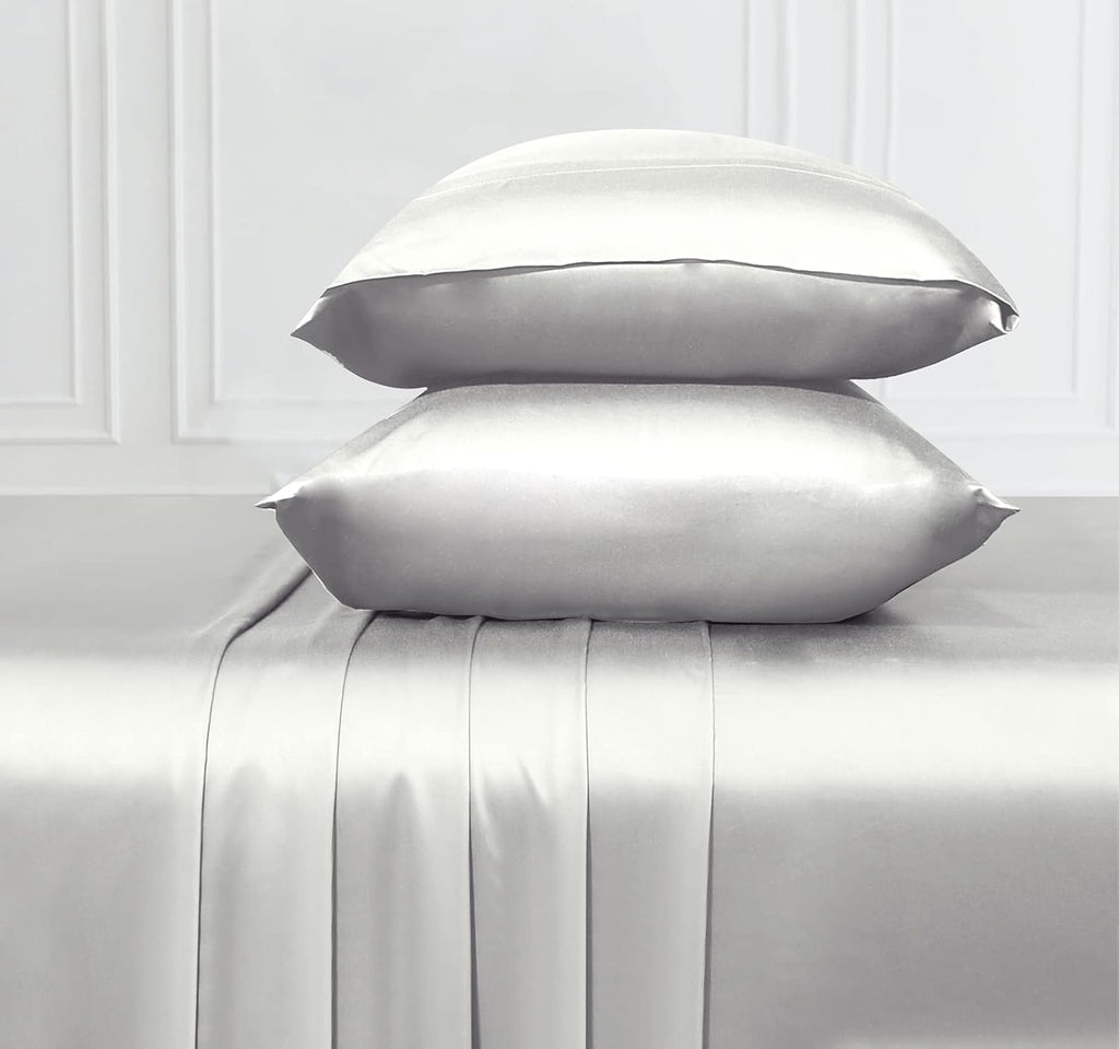 Silver Gray California King Size Bamboo Sheets Pack of 2 I171