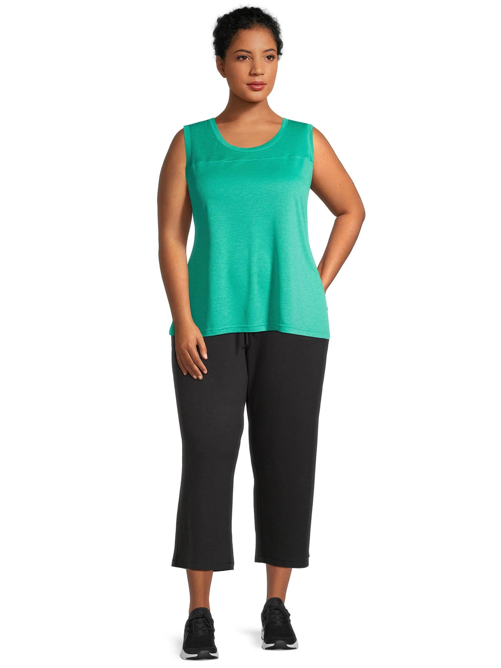 Women's Pull-On Wide Leg Capri Pants, 2-Pack Z4154