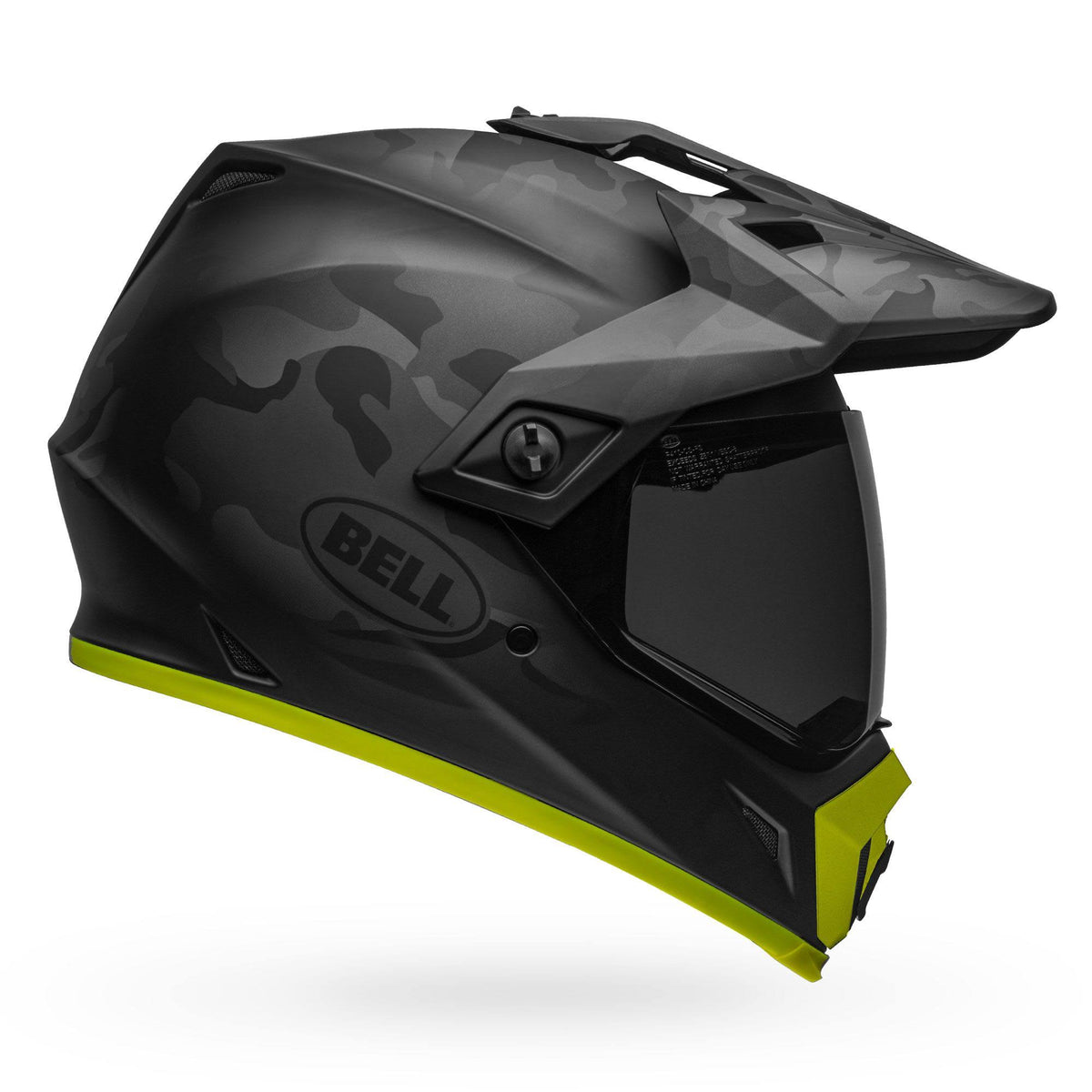 Matte Black Camo/Hi-Viz Adventure Helmet Y6456