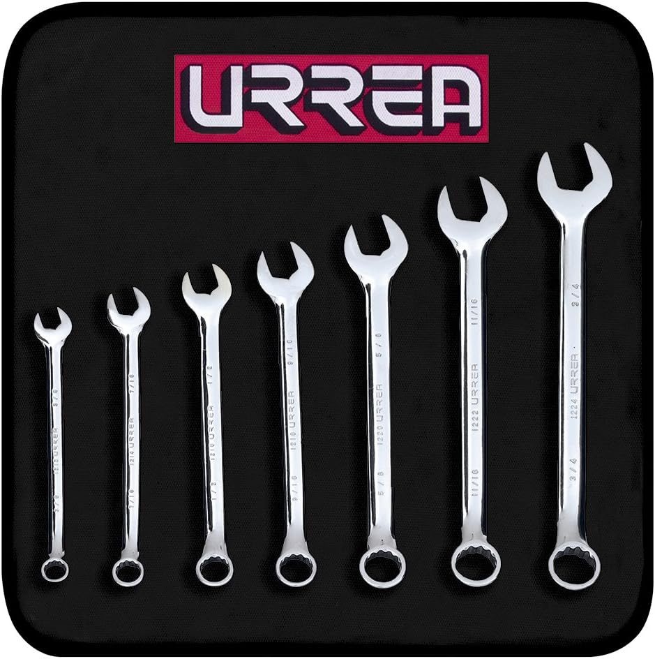 12-Point Combination Wrench Set - 15-Piece (5/16" - 1-1/4") with Roll-up Storage Pouch F28530