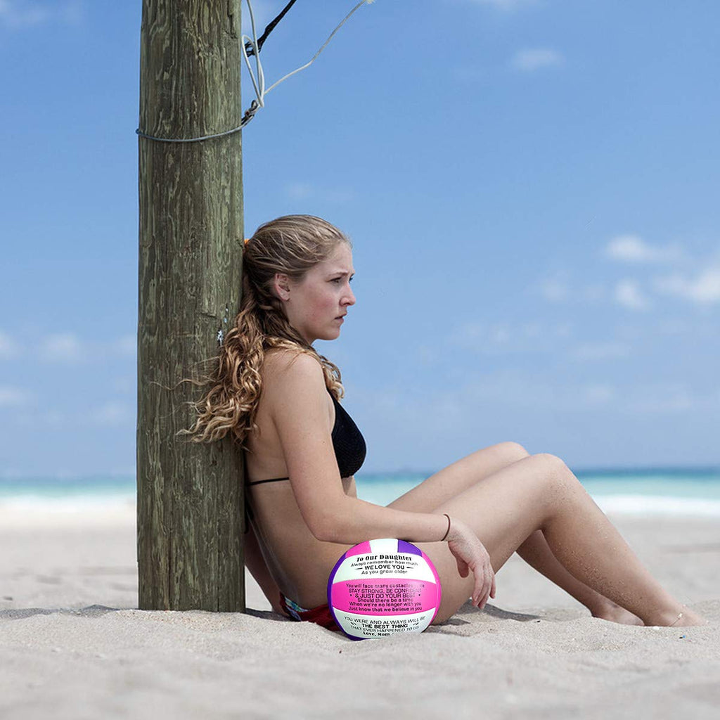 Pink 8 Inch Soft Touch Beach Volleyball O272552