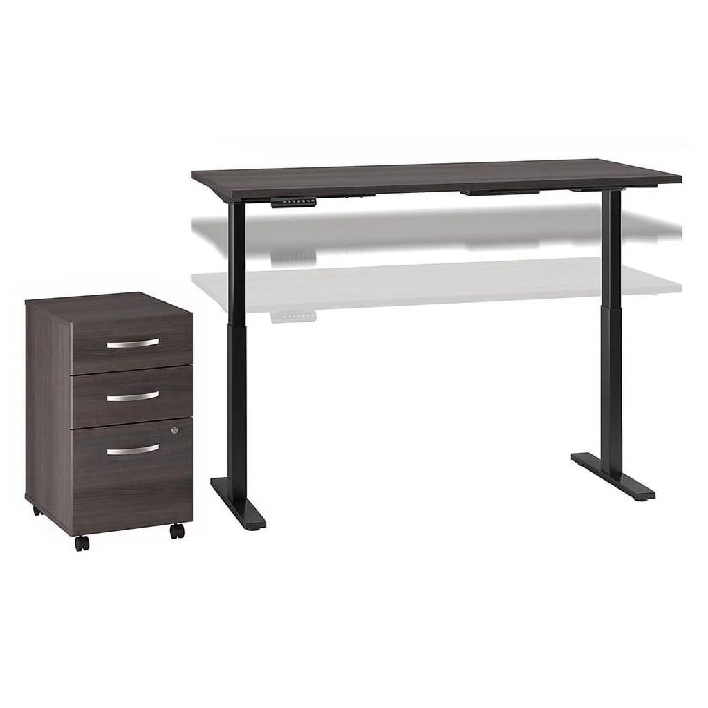 Height Adjustable Desk with Storage in Gray V72589