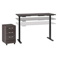 Height Adjustable Desk with Storage in Gray V72589