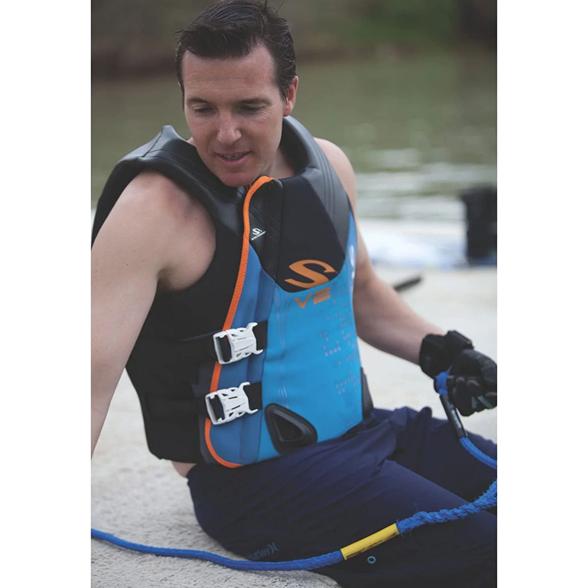 Men's 2XL Blue Neoprene Life Jacket Vest Q69083